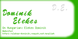 dominik elekes business card